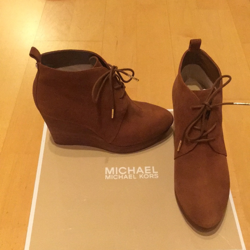 Michael Kors brown suede ankle boot